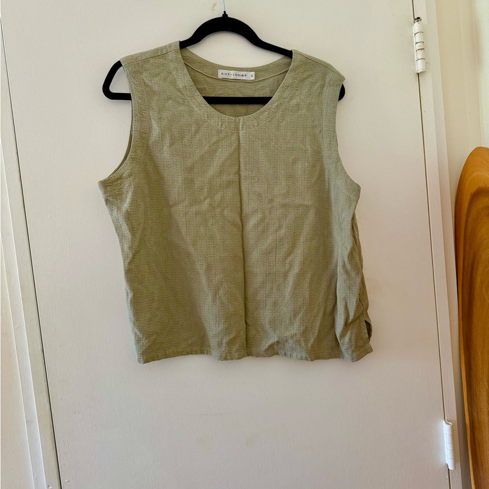 Cut Loose Sage Green Women's Tank Top